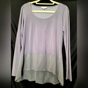 Colletta Top, Grey and Black, Sz 6